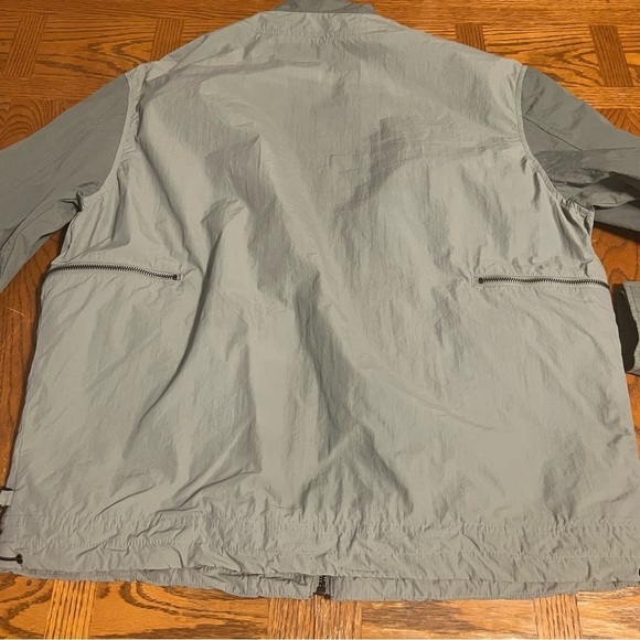 Zara Men's Utility Nylon Full Zip Jacket in Army Green Sz L Military Inspired - Picture 10 of 12